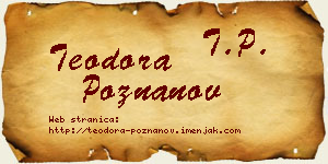 Teodora Poznanov vizit kartica